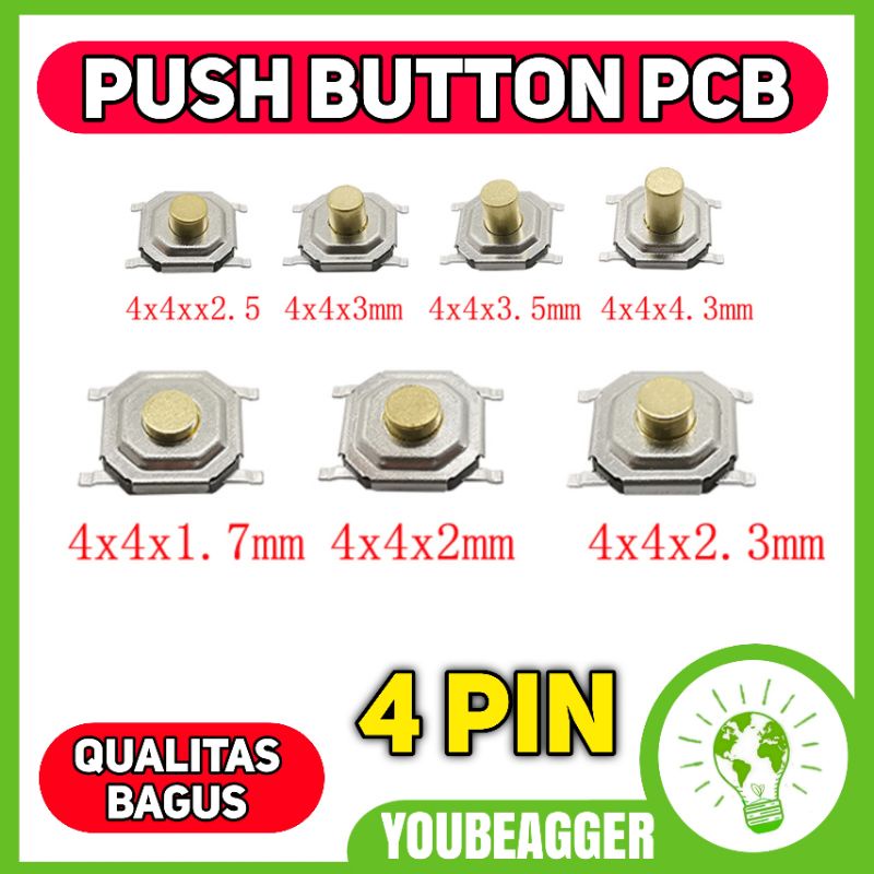 Switch tactile push button smd 4x4mm