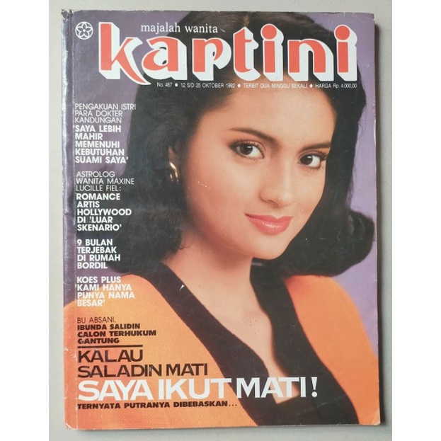 Majalah Kartini 12 Oktober 1992 : Cover Terry Luana Irmalia - Koes Plus