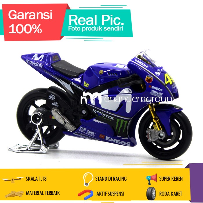 Flash Sale Die Cast Miniatur Motor Moto Gp Yamaha Valentino Rossi Terbaru