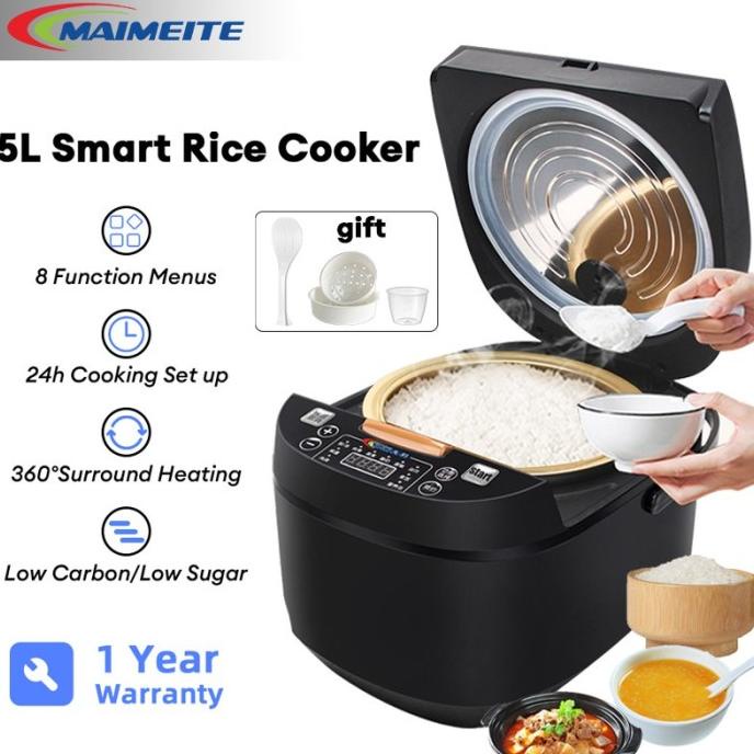 Maimeite 5L Rice Cooker Multifungsi Rice Cooker Kapasitas Besar Iloafinyuu