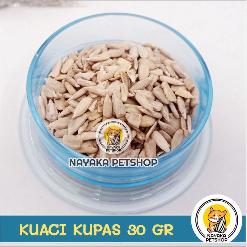 Kuaci Kupas Tanpa Kulit 30 gr Snack Hamster Sunflower Seed Biji Bunga Matahari Cemilan Ekstra Food Camilan Hewan