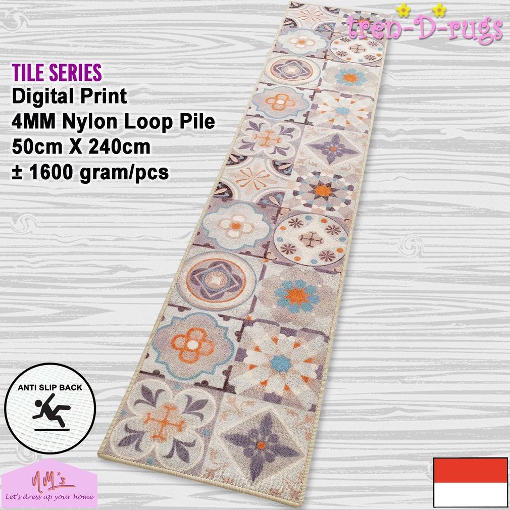Tren-D-rugs Keset kaki digital print dapur panjang lorong kitchen mat anti slip 50 x 240 cm - NMs