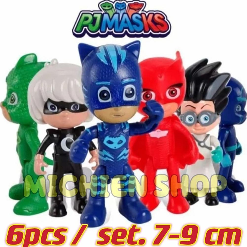 Garansi Resmi Figure Mainan Pajangan Pj Mask Set Catboy Owlette Gekko