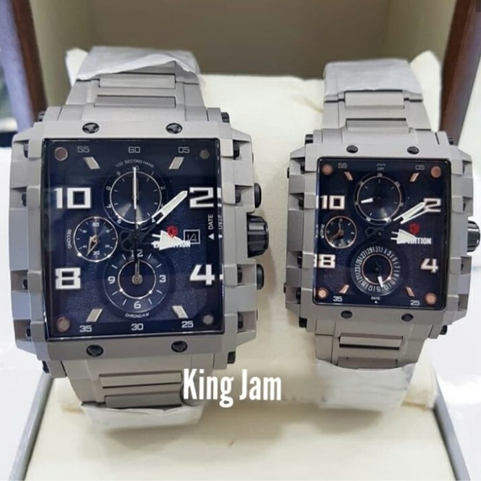 Terlaris Jam Tangan Couple Expedition E 6757 / E6757 Original Titanium Blue