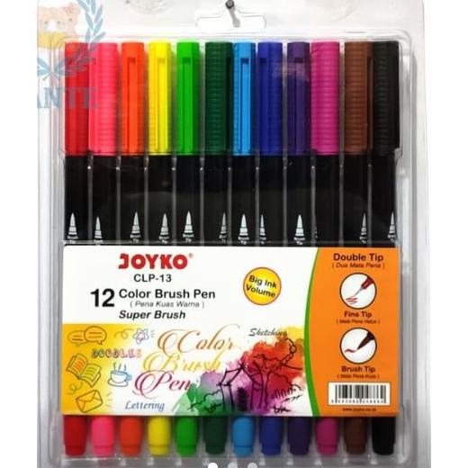 

Garansi Resmi Brush Pen Joyko Dua Mata Pena 12 Warna Clp-13 Set