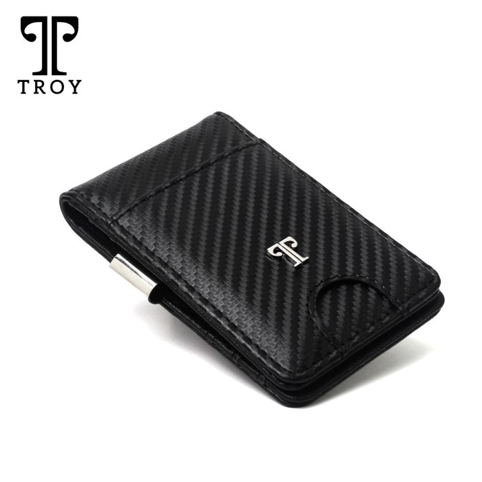 Dompet Pria Dompet Pria Troy Carbona Money Clip Bahan Kulit(Z7R2) dompet lipat mini dompet panjang p