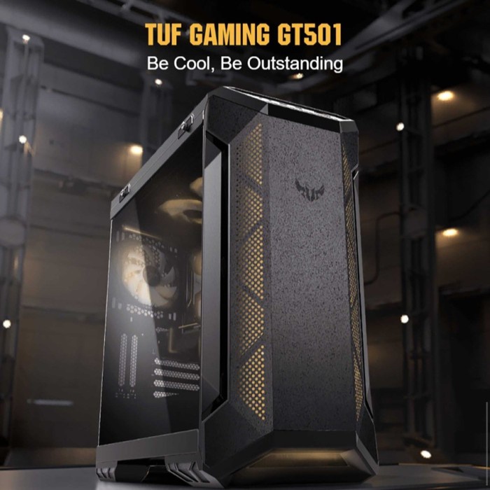 ASUS TUF Gaming GT501 Case with Metal Front Panel Tempered Glass