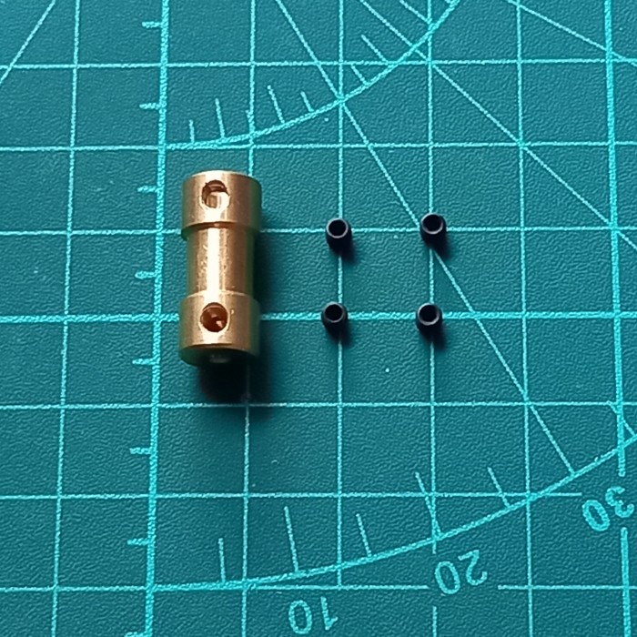 Shaft Kopling 5Mm - 5Mm As Joint Sambungan Dg Lock Nut