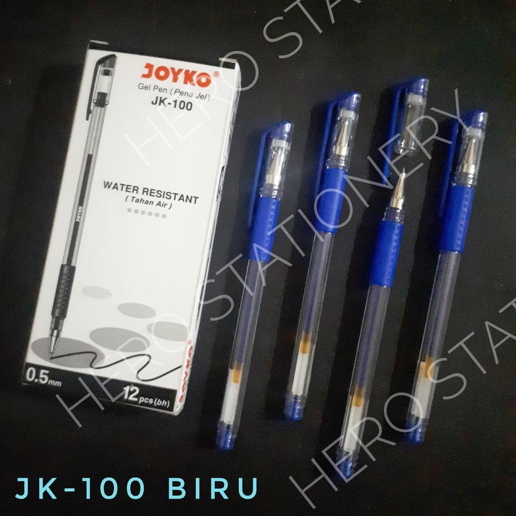 

Garansi Resmi Pen Gel Joyko 0.5 Mm Jk-100 Tinta Biru . 12 Unit
