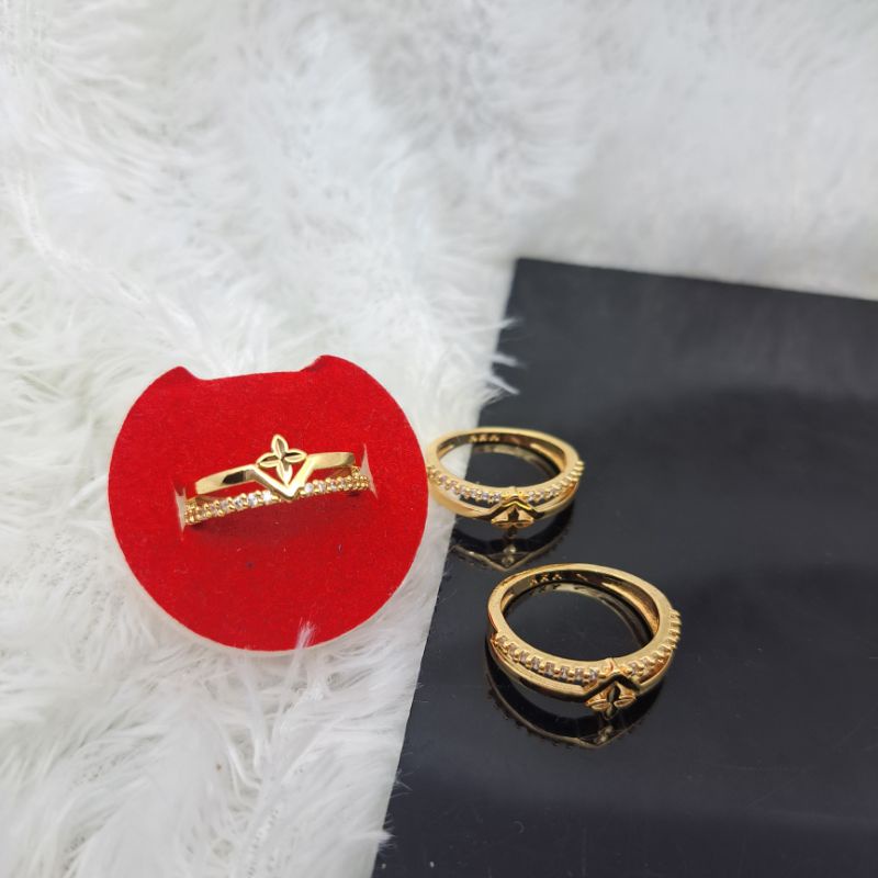 Cincin 2 layer dewasa lapis emas anti karat