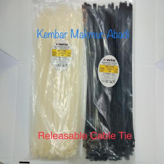 

Kabel Ties Releaseable 7.2x400mm (40cm) / Kabel Ties Buka 40 cm
