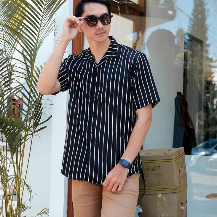 Harga Murah KEMEJA SALUR PRIA KEMEJA SALUR PRIA STRIPE KEMEJA SALUR LENGAN PENDEK KEMEJA GARIS GARIS