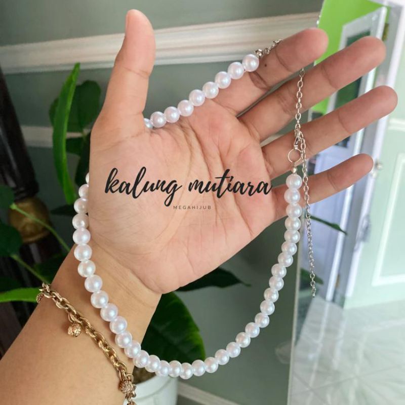 [ Kalung mutiara premium ] Pearl Necklance / kalung Korea