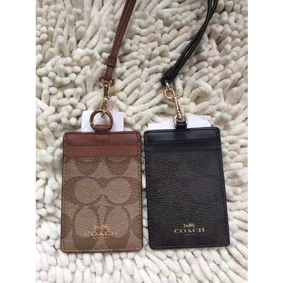 

Terlaris Coach Signature Id Tag Lanyard 100% Original Kartu Kerja Name Holder