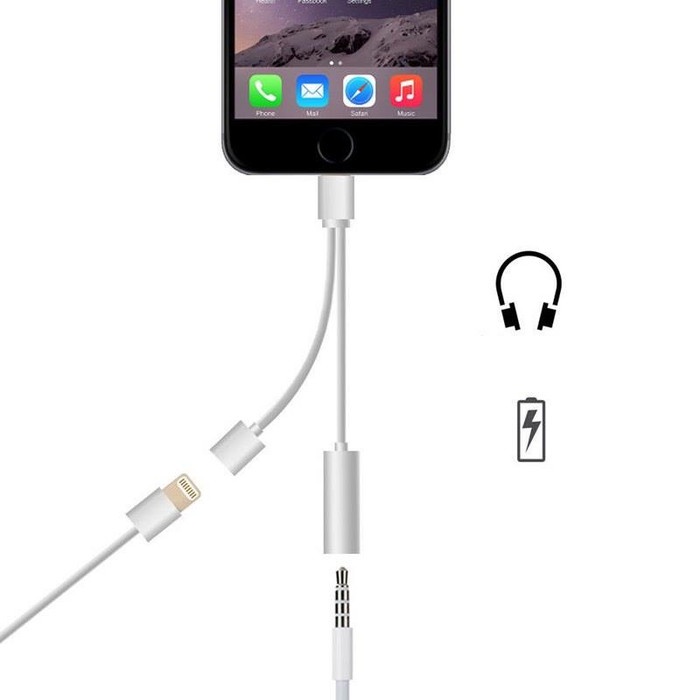 kabel iphone 7 & 7+ cas and headset