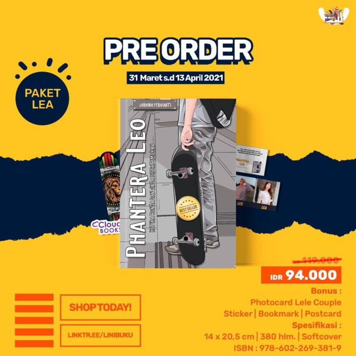 Diskon Spesial Novel Panthera Leo Edisi Hadiah Oleh Sabrina Febrianti - Linibuku Termurah