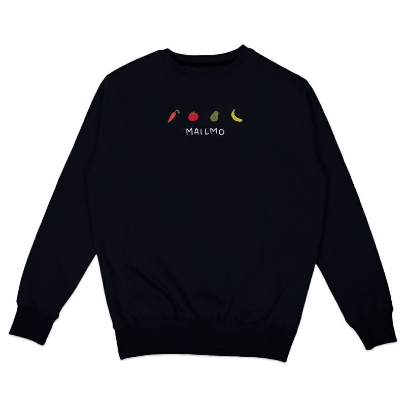 Crewneck Its Mailmo Fruit Sweater Hitam Unisex