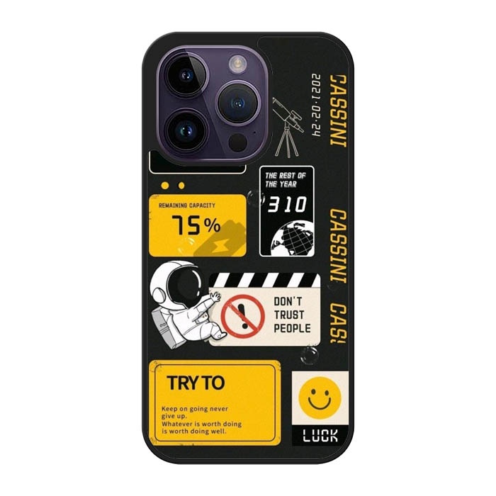 Casing iPhone 14 13 12 11 XR XS X 7 6 5 SE Pro Max Mini Plus Try To Astronaut AE0683 Case Custom V3