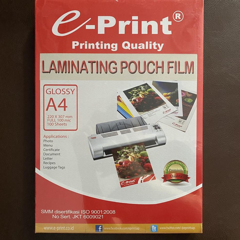 

Promo Habis E-Print Kertas Plastik Laminating Pouch A4