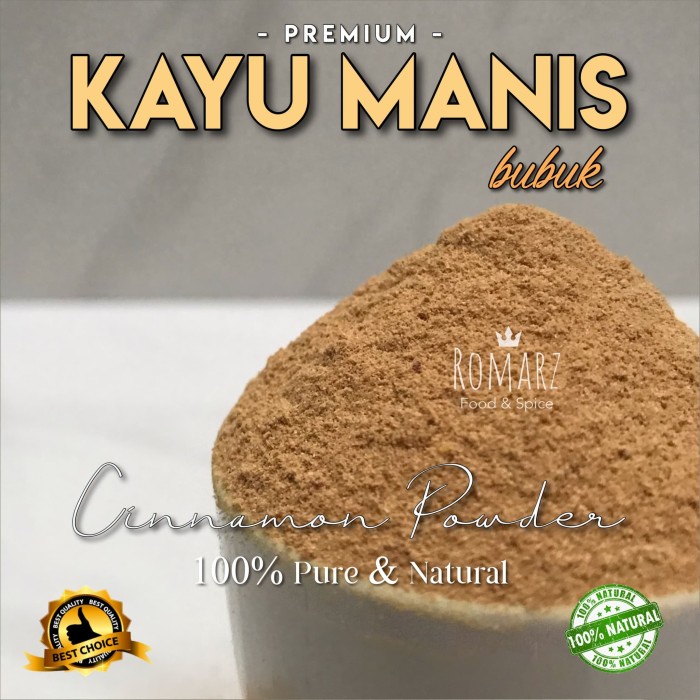 

KAYU MANIS BUBUK ASLI PREMIUM 500gr ORGANIC CINNAMON POWDER 500gr