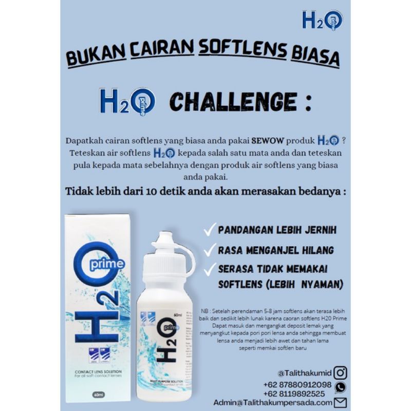 Cairan Softlens H2O Prime Contact Lens Solution For All Soft Contact Lenses