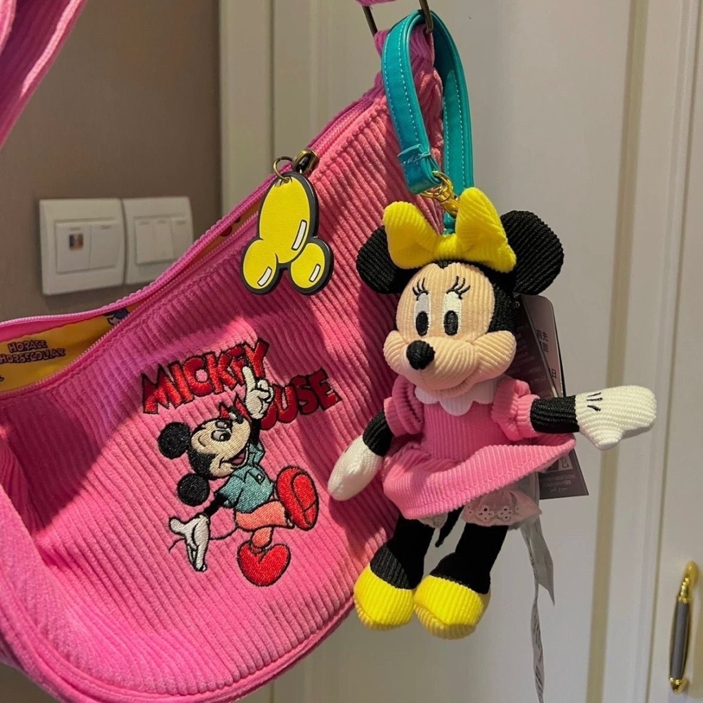 ⊕♕✹Sera  Lucu Kartun Korea Mickey dan Teman Seri Retro Tas Genggam Tas Bahu Ketiak Tas Nilai Tinggi