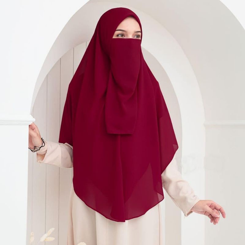 khimar segi empat oval ceruty babydoll hijab kerudung segiempat bolbal
