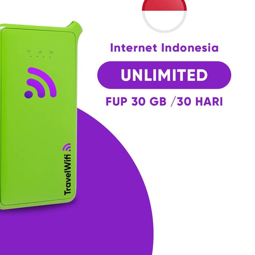 Discount⭐Travel Wifi Sewa Modem Portable Mifi 4G Internet Indonesia All Operator Unlimited FUP 30 GB Bulanan