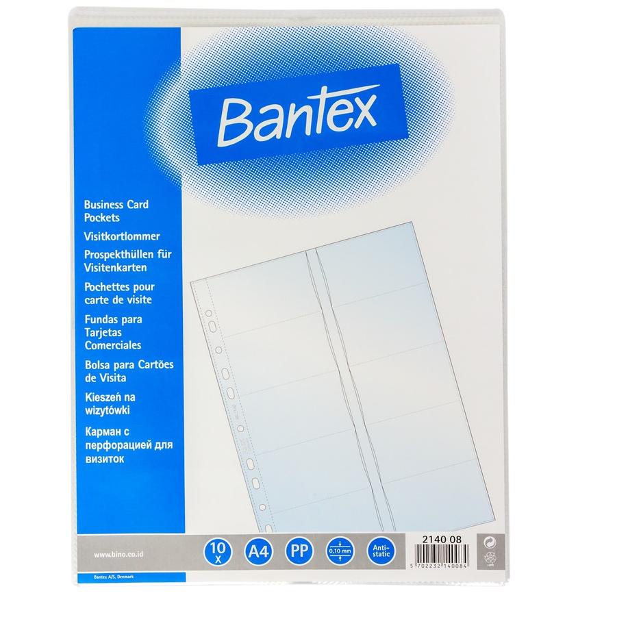 

nzlc -12 Bantex Business Card Pocket A4 in Pack of 10 pcs (20 name card) 2140 08 834)