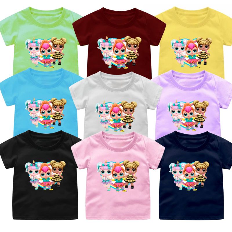 Baju kaos Anak Perempuan BONEKA LUCU(LOL)1-13 TAHUN/REMAJA/DEWASA UK.S/5XL/Atasan Kaios Anak Cewek