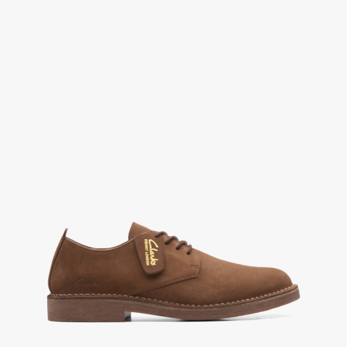 Terlaris Clarks Desert London 2 Sepatu Casual Pria Original Suede-Brown