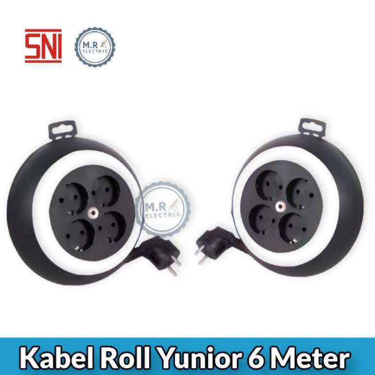 [KODE MVDYC] Kabel Rol / Kabel Roll Mini Yunior 6Meter 240Volt SNI / Stop Kontak Kabel roll gulung