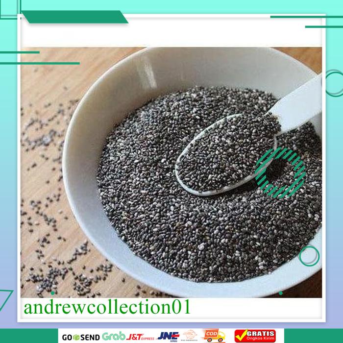 

BLACK CHIA SEED ORGANIC 500 GRAM /PREMIUM CHIASEED MEXICO MAKANAN DIET BEBAS ONGKIR