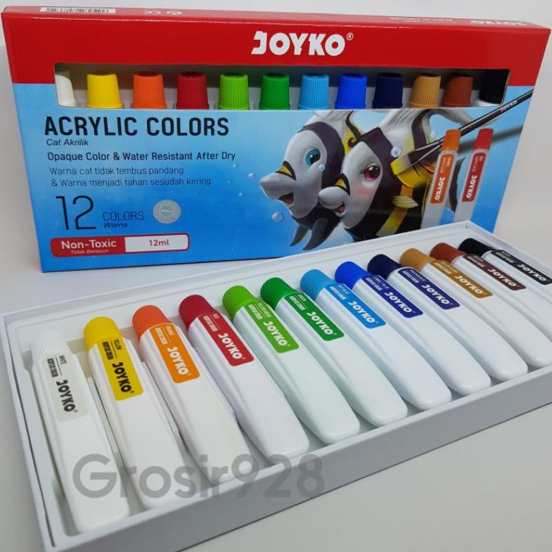 

[KODE YIYPW] Acrylic Colors / Cat Akrilik Joyko 12 warna