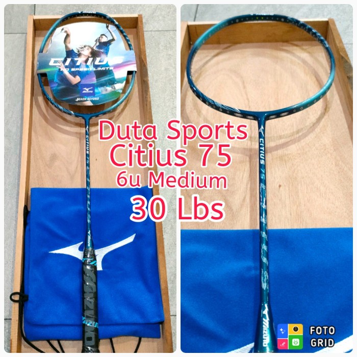 Tx0737 Raket Bton Mizuno Citius 75 Medium 6U 3 Lbs
