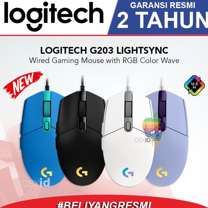 Logitech G203 Lightsync RGB Gaming Mouse - Garansi Resmi