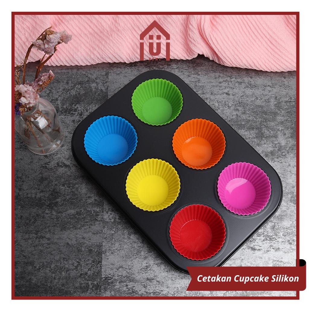 UNISO - CETAKAN PUDING KUE COKLAT SILIKON BULAT CUPCAKE MUFFIN CUP CAKE BULAT TALAM | CETAKAN SILIKO