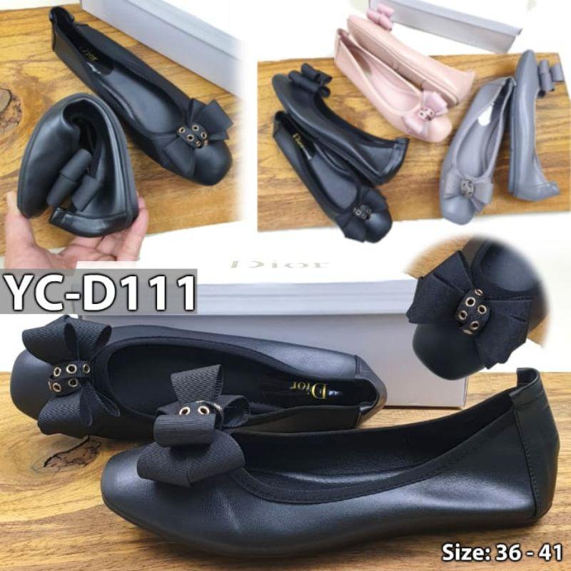 SEPATU DIOR YC-H-D111 BOW BALLET FLAT