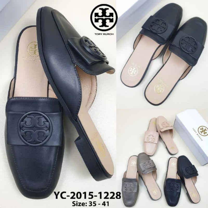 SEPATU TORY BURCH YC-2015-1228 LOGO MULE SANDAL