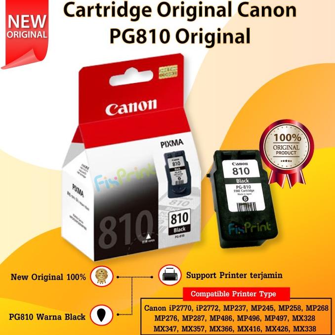 Cartridge Canon PG810 Black Original, Cartridge Canon IP2770 MP258 DUS