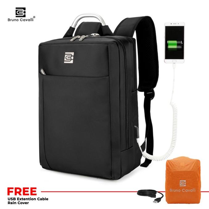 Bruno Cavalli Mii4 18L USB Backpack - Tas Ransel Bruno Cavalli 8400