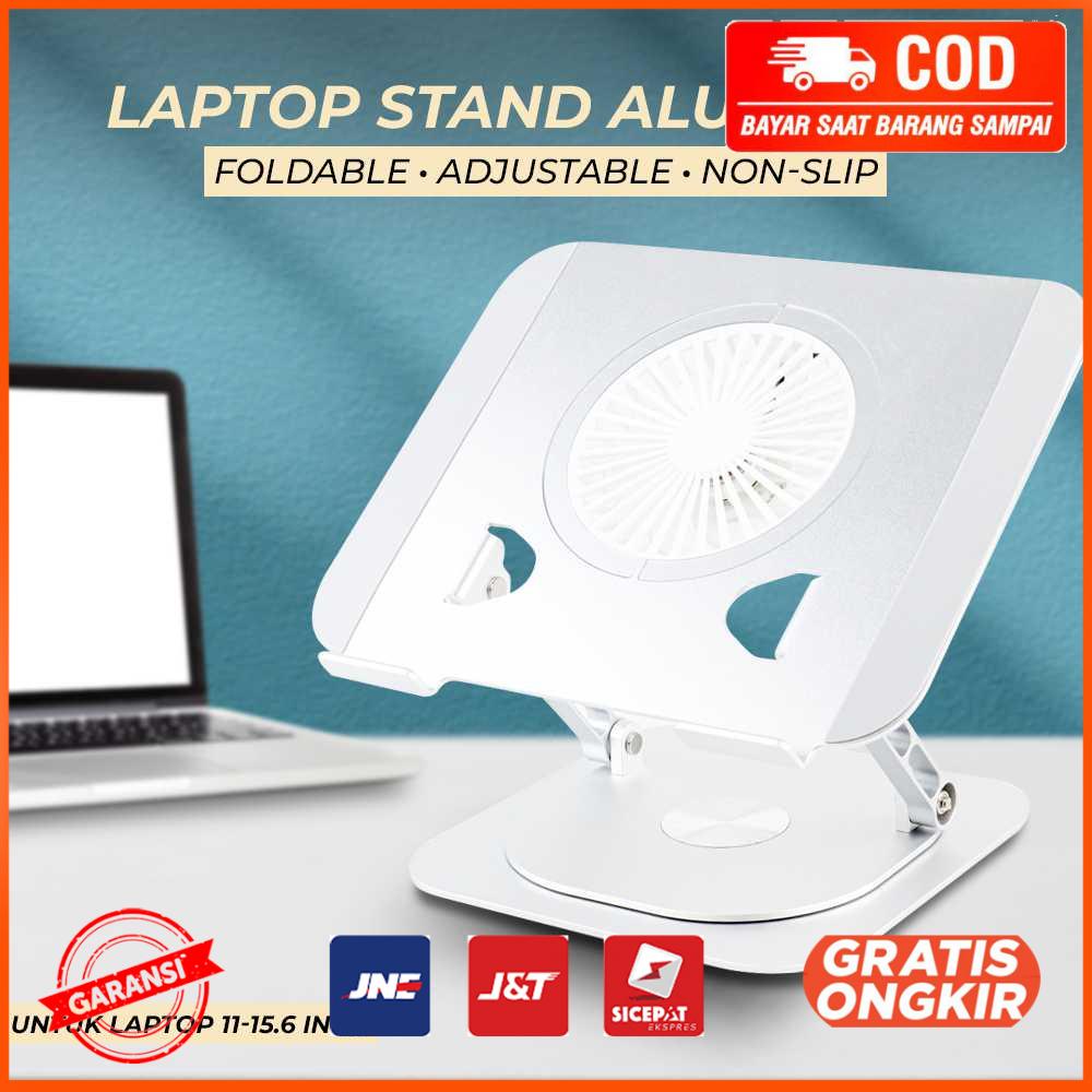 Laptop Stand Aluminium Foldable Adjustable Non-Slip With Fan NU102