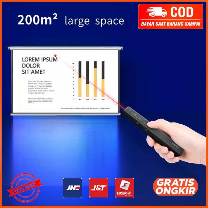 Laser Pointer Presentasi Wireless Slideshow Red Light 100 Meter 2802PL
