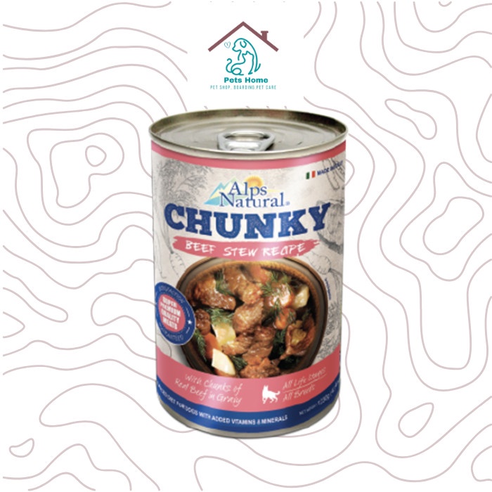 ALPS NAT CHUNKY BEEF STEW 415GR - DOG FOOD