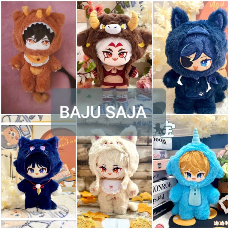 (POCLOTHES/CEK DESK/LIMITED) Baju boneka 20cm doll outfit lucu murah anak laki laki dragon zhongli m