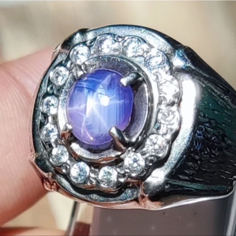 Natural Blue Star Sapphire NTE / No Heat + Memo DGL (tanpa Ring)