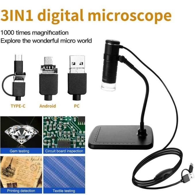 Mikroskop Digital Usb Android Hd 1000X Magnification Microscope
