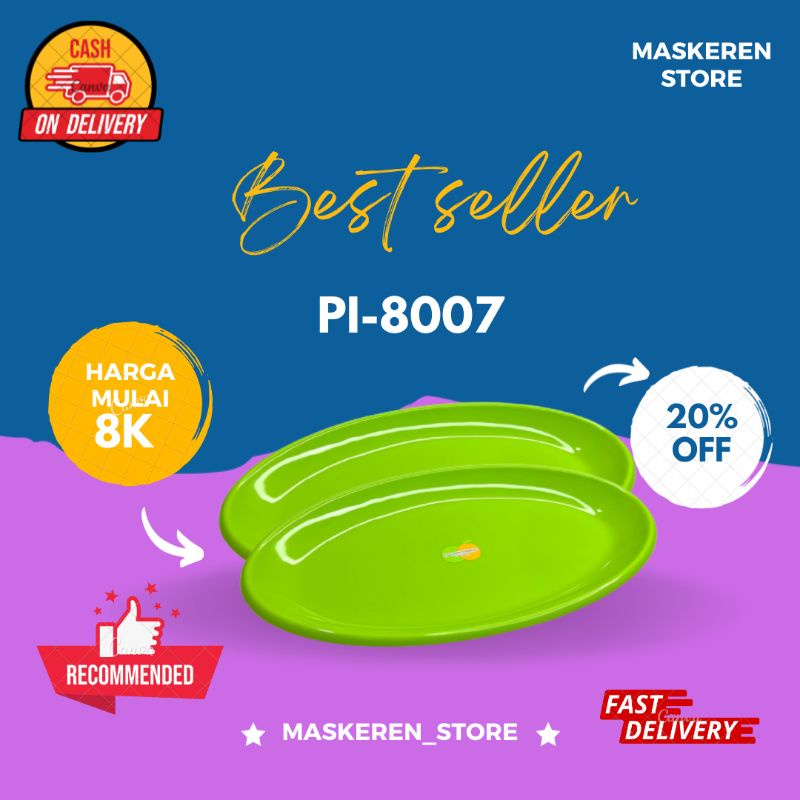 Piring Ikan Golden Sunkist PI-8007 , Piring Oval Besar Golden Sunkist oval golden sunkist