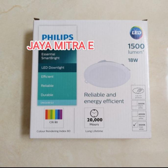 Lampu Downlight Panel LED Philips 19 Watt DN020B 7"