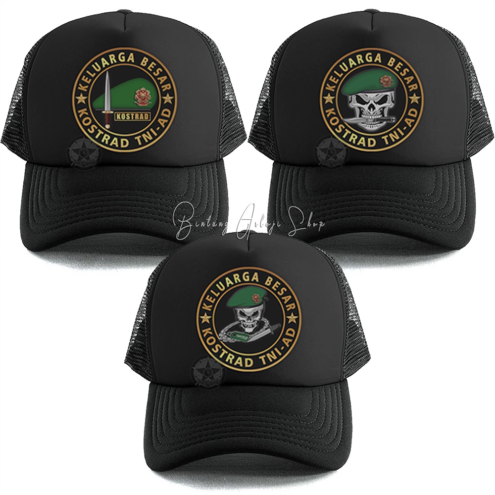 Topi Custom Keluarga Besar Kostrad Angkatan Darat Exclusive Gold